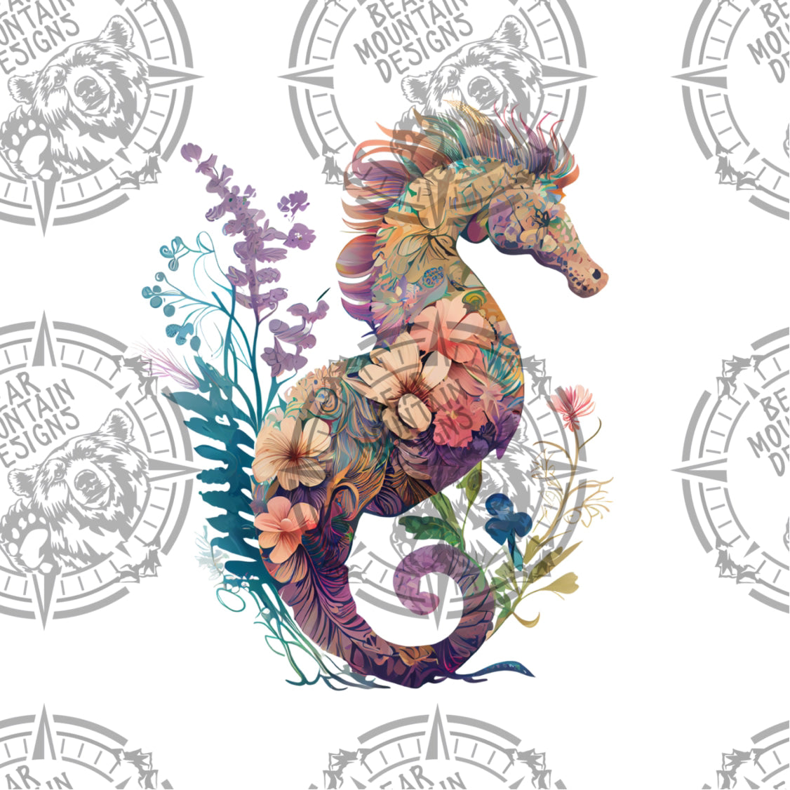 Floral Seahorse 1