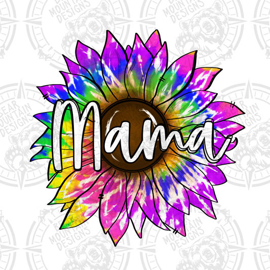 Mama Tie Dye Sunflower